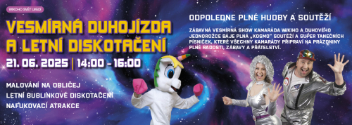 Vesmírná duhojízda a letní diskotačení